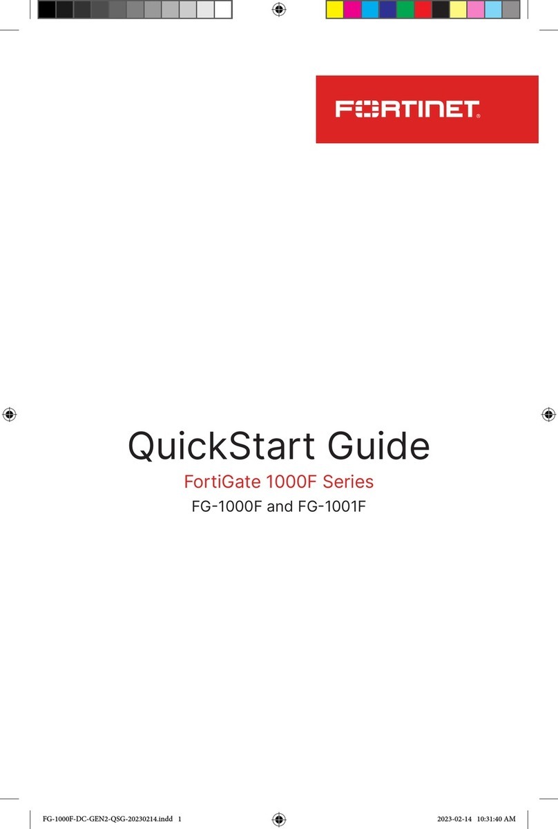Fortinet FortiGate 1000F Series quick start guide Fortinet FortiGate 1000F Series quick start guide