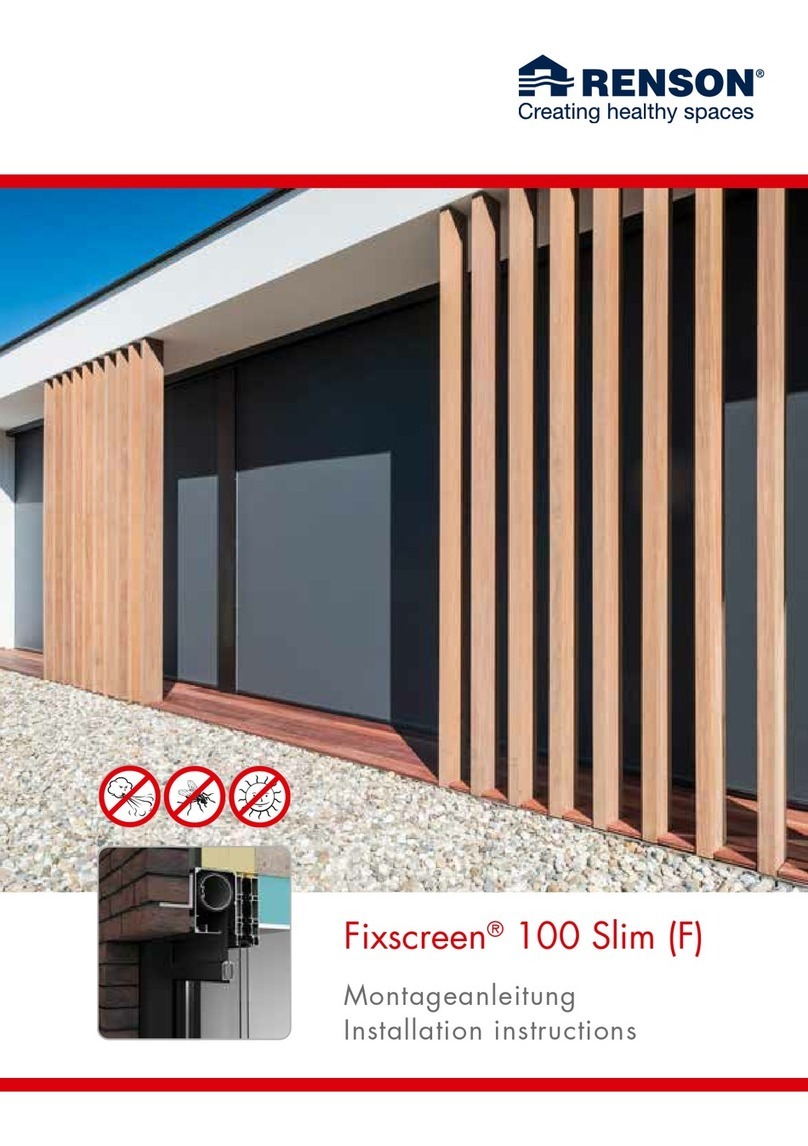 Renson Fixscreen 100 Slim (F) installation instructions