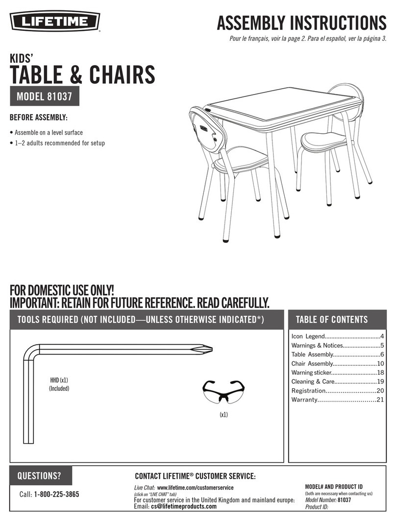Lifetime 81037 Assembly instructions Lifetime 81037 Assembly instructions