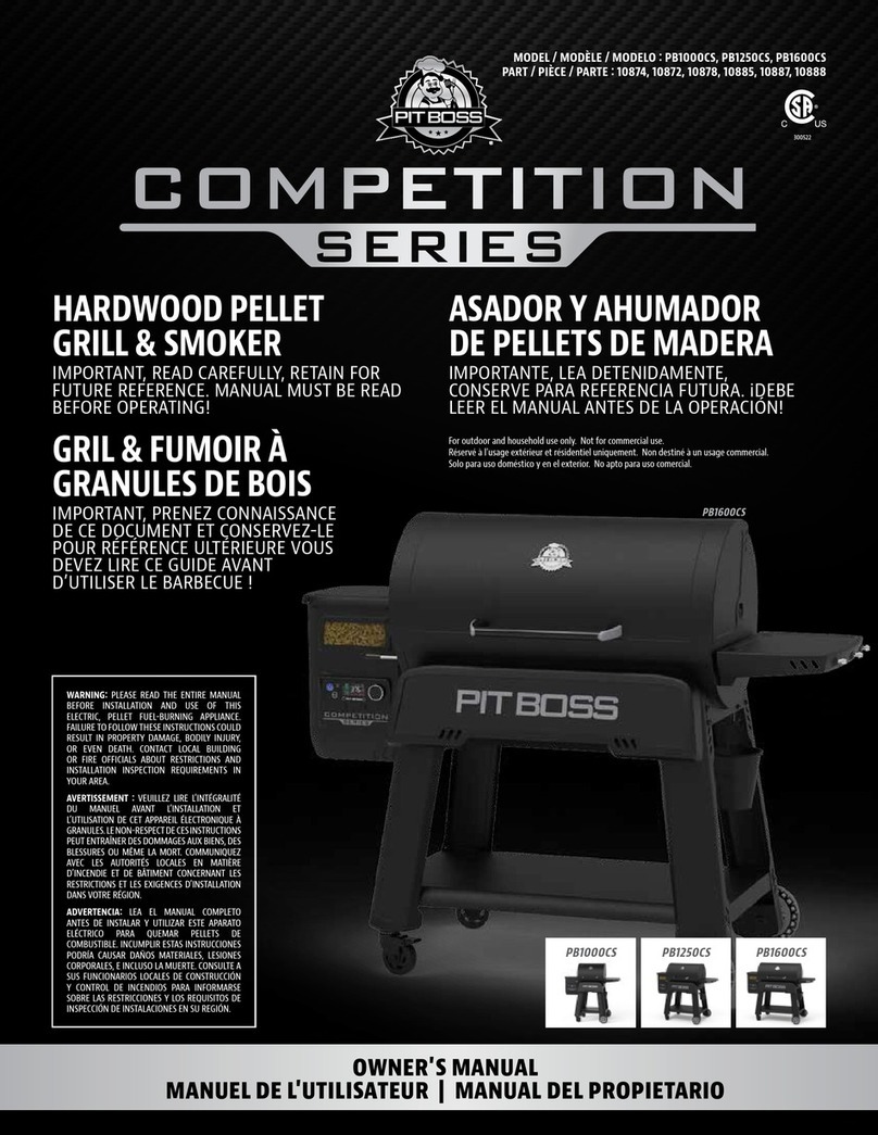 Dansons Group Pit Boss Competition PB1000CS User manual