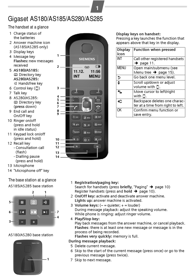 Siemens Gigaset AS180 manual