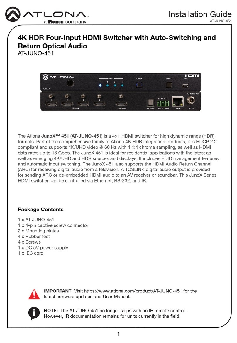 Panduit Atlona JunoX 451 installation guide