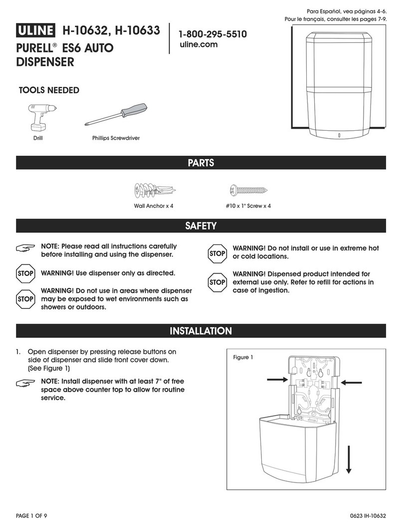 U-Line PURELL ES6 User manual