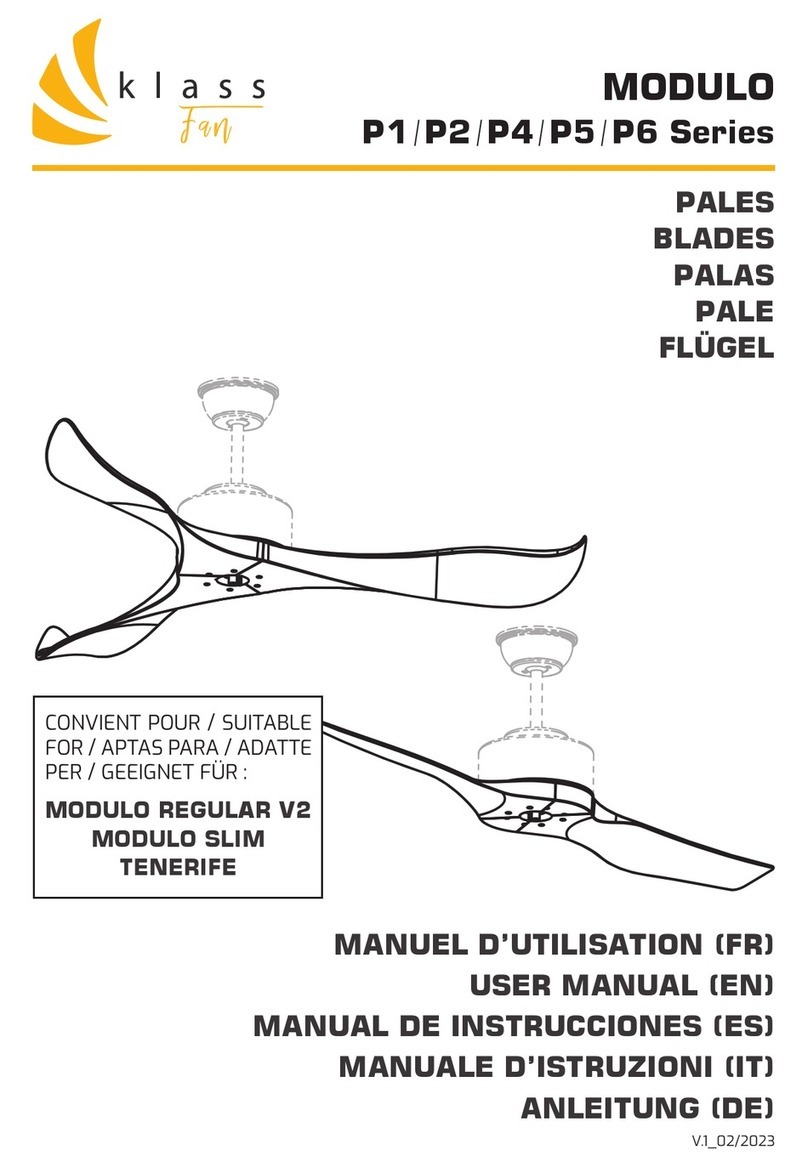 KLASS Fan MODULO P1 Series user manual