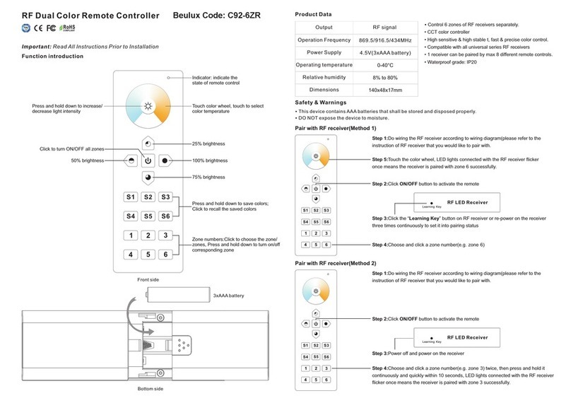 Beulux C92-6ZR manual