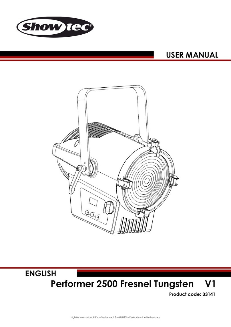 Show Tec Performer 2500 Fresnel Tungsten V1 User manual