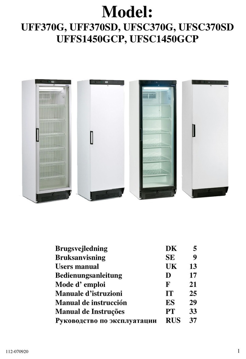 Tefcold UFFS1450GCP User manual