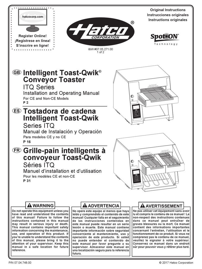 Hatco ITQ Series User manual