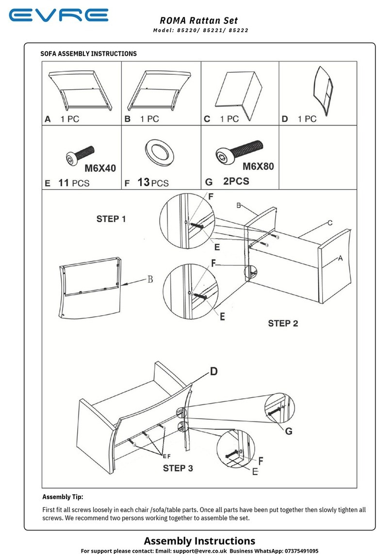 evre ROMA 85220 Assembly instructions