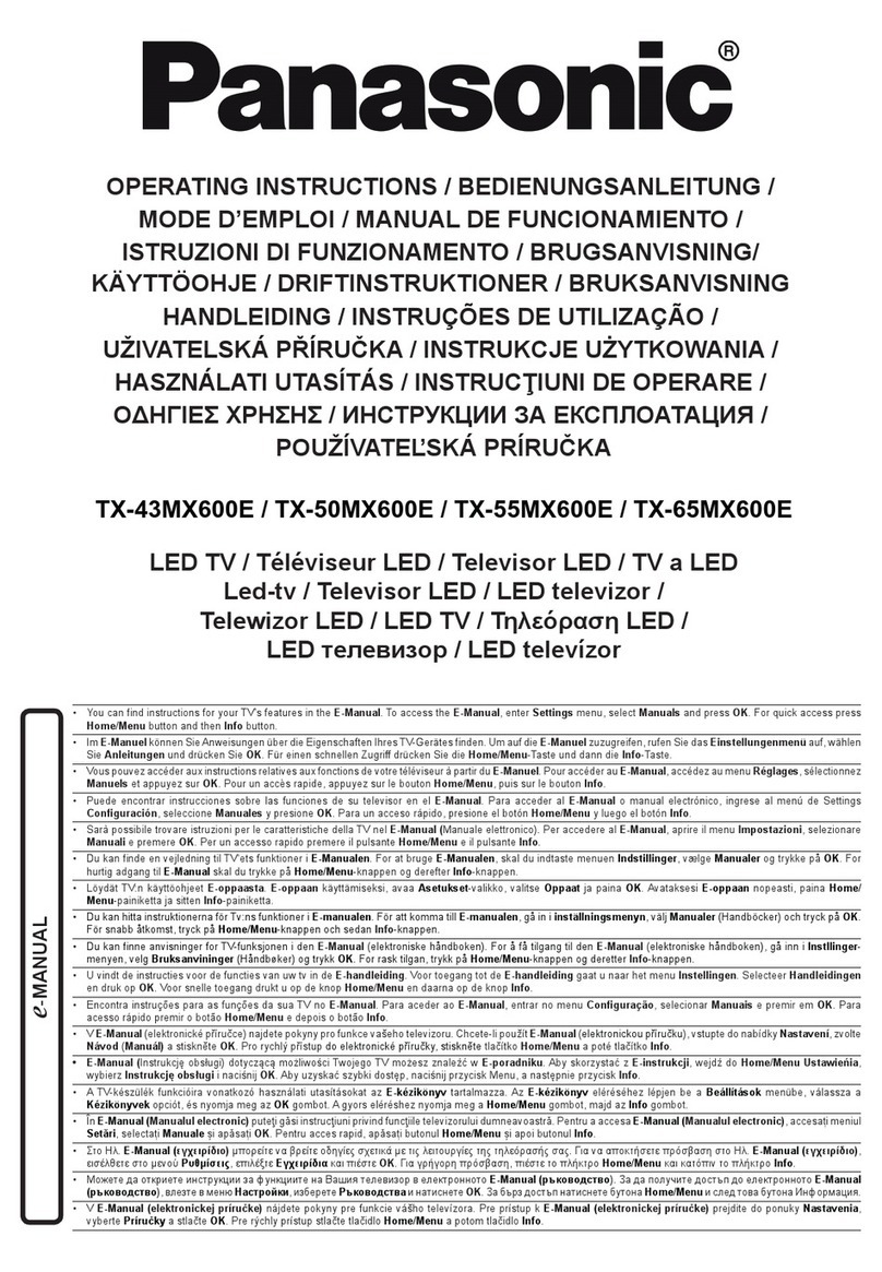 Panasonic TX-43MX600E User manual