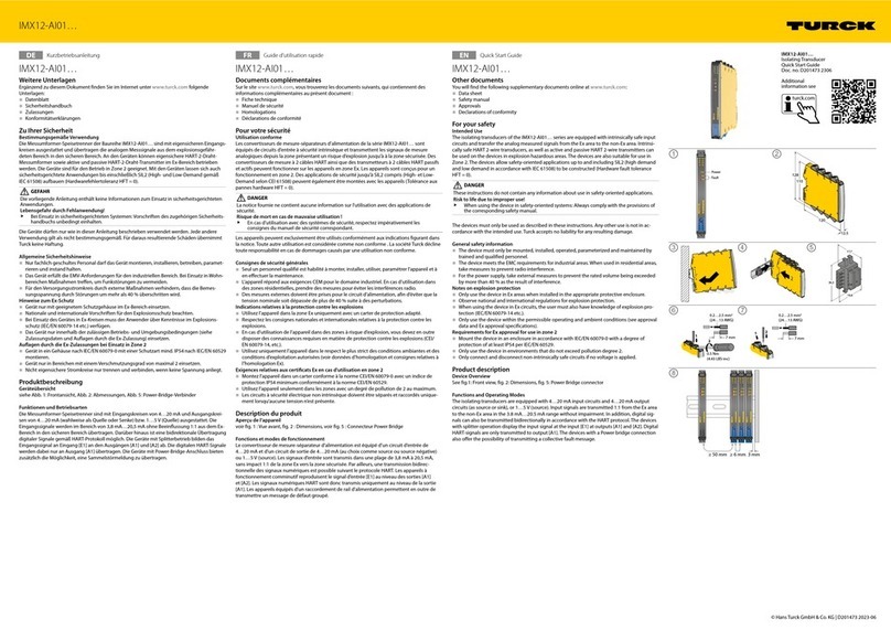 turck IMX12-AI01 Series User manual