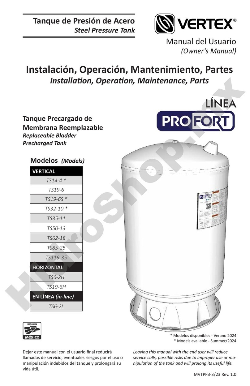 Vertex PROFORT TS14-4 Series Installation, operation, maintenance, parts