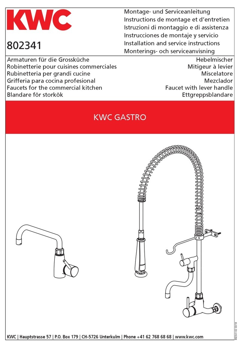KWC GASTRO 802341 Installation and service instructions