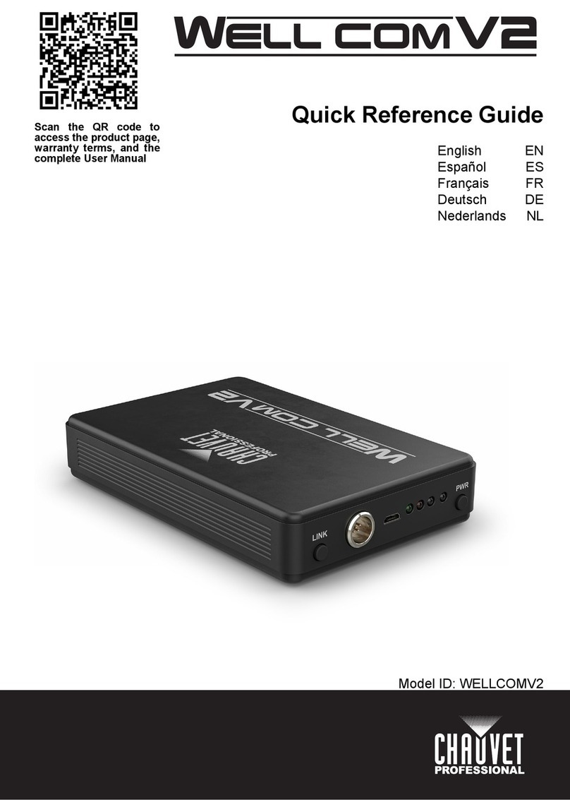 Chauvet Professional WELL COM V2 Quick reference guide