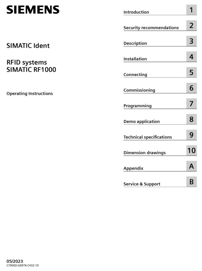 Siemens SIMATIC RF1000 Series User manual