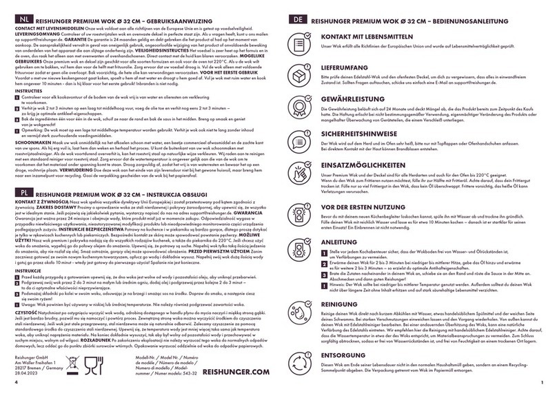 Reishunger Premium Wok instruction manual Reishunger Premium Wok instruction manual