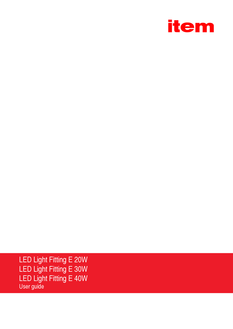 ITEM LED Light Fitting E 20W user guide ITEM LED Light Fitting E 20W user guide