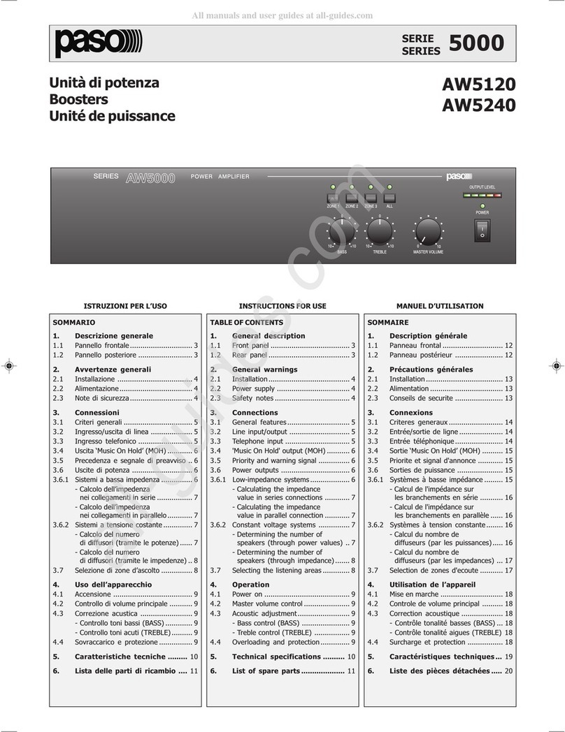 Paso 5000 Series Instructions for use
