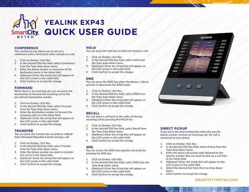Yealink EXP43 Quick user guide