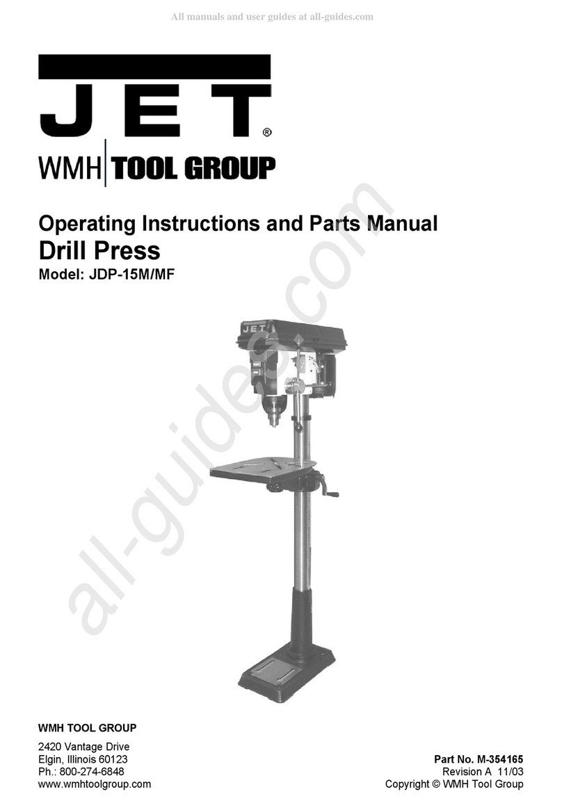 WMH Tool Group JET JDP-15M Operating instructions and parts manual