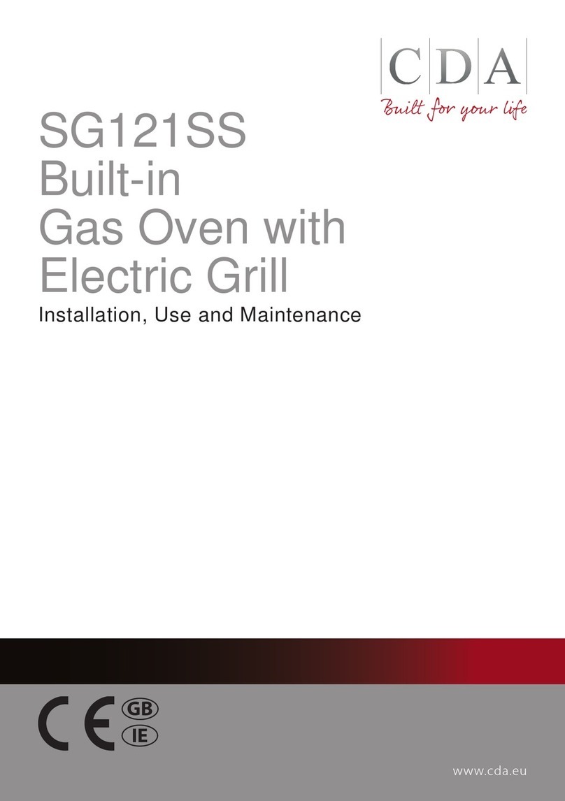 CDA SG121SS Installation, use & maintenance manual CDA SG121SS Installation, use & maintenance manual