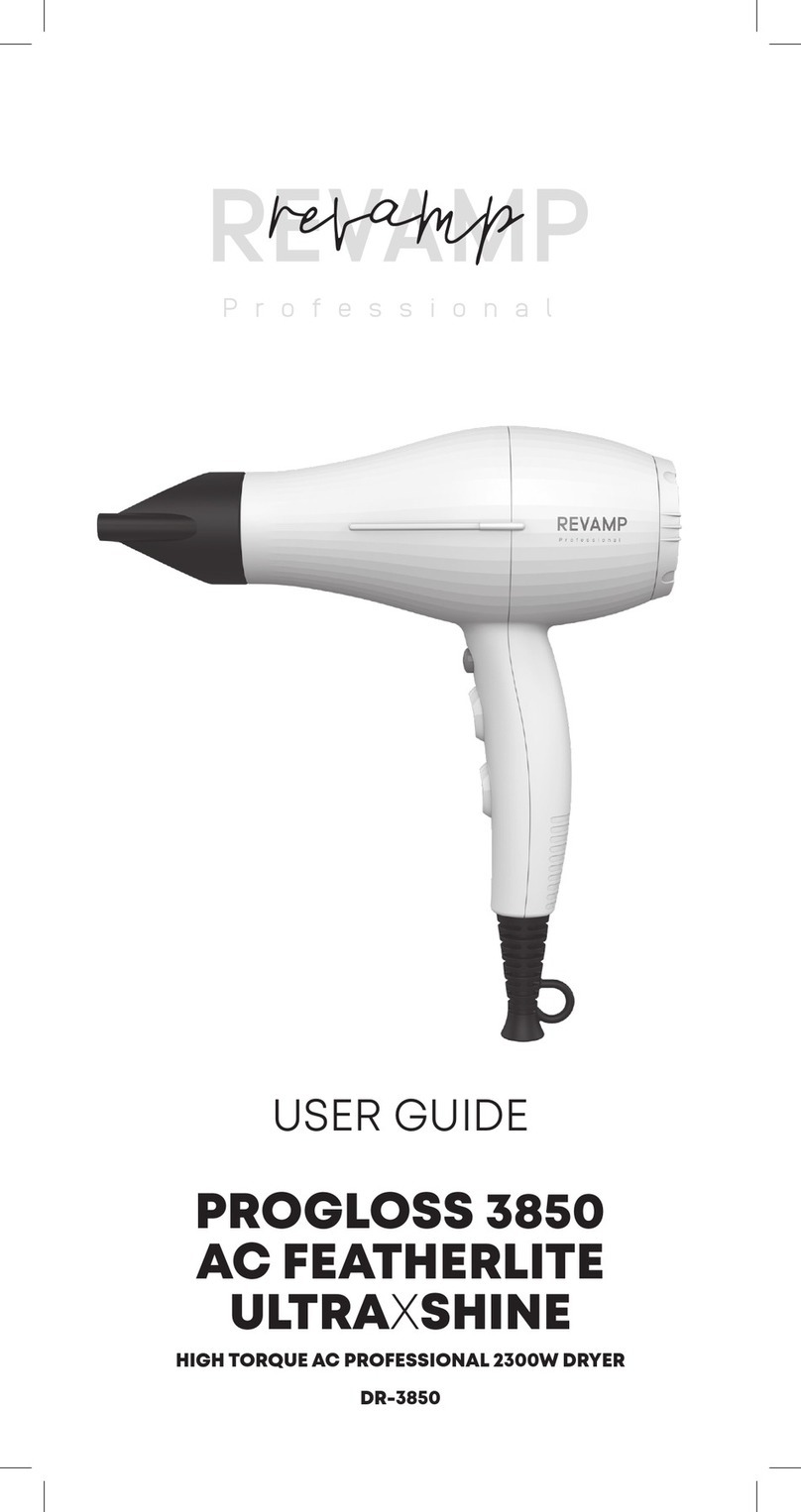 REVAMP Professional PROGLOSS 3850 AC FEATHERLITE ULTRAXSHINE User manual