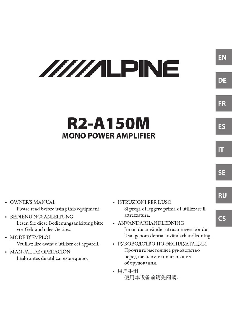 Alpine R2-A150M User manual