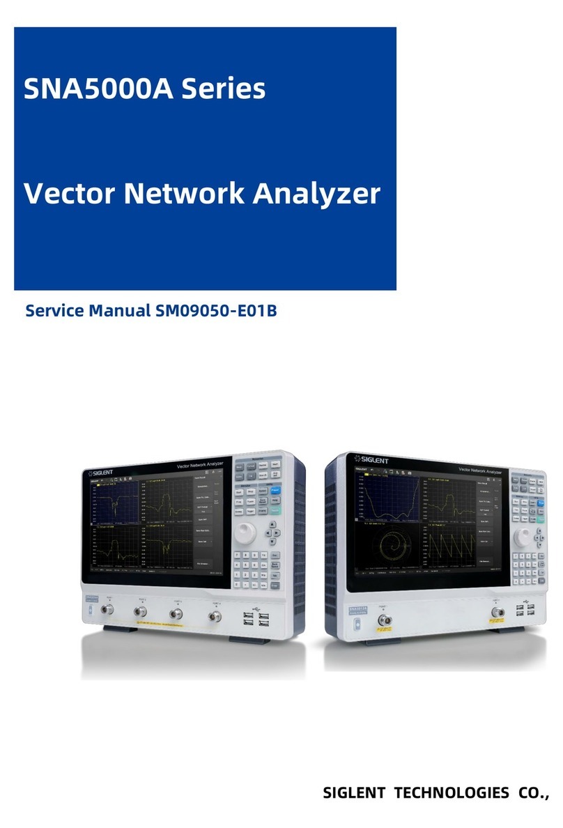 SIGLENT TECHNOLOGIES SNA5000A Series User manual