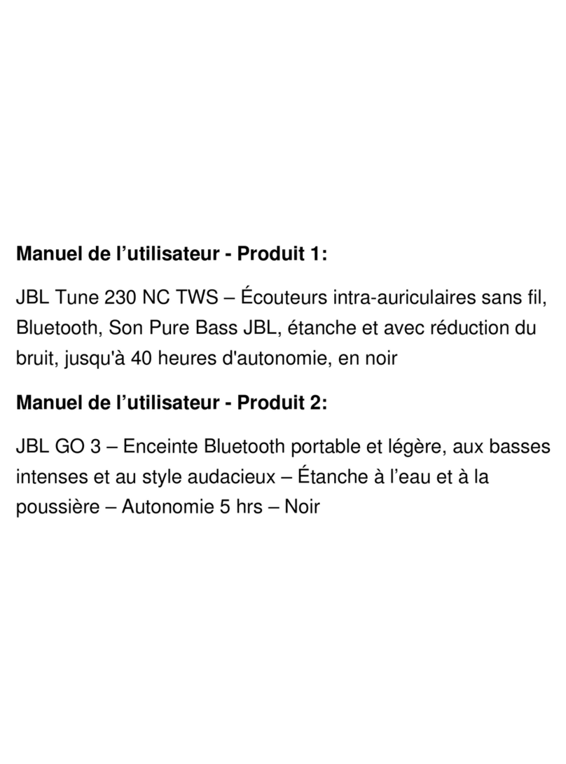 Harman JBL UNE230NC TWS User manual