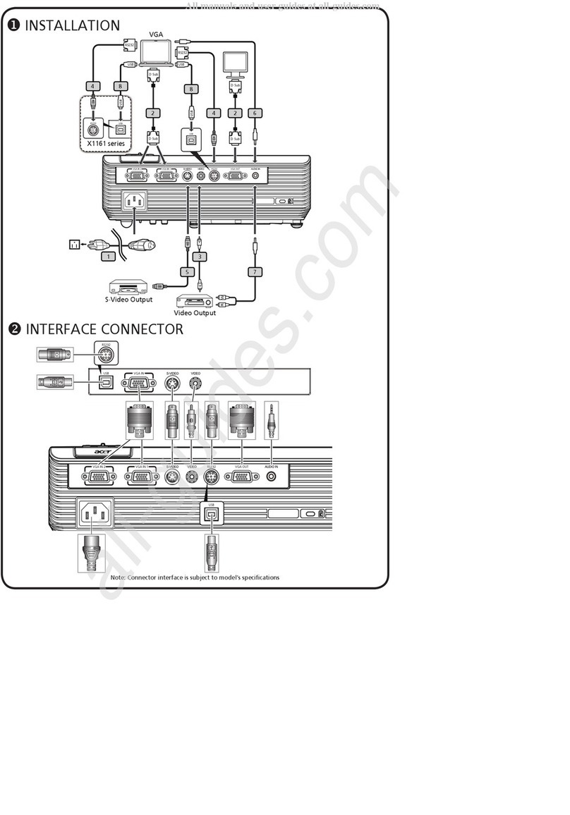 Acer X1161 Series manual