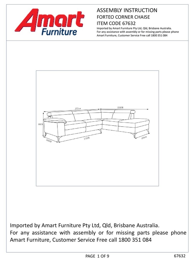 Amart Furniture FORTEO 67632 User manual Amart Furniture FORTEO 67632 User manual