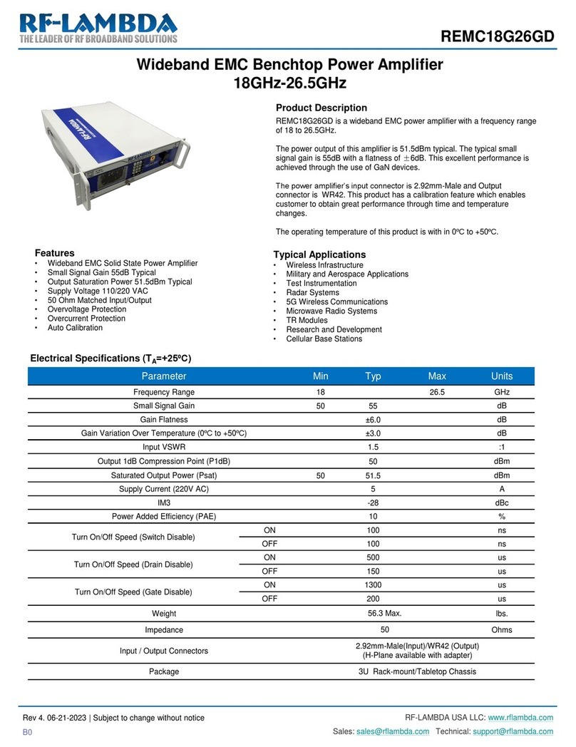 RF-Lambda REMC18G26GD User manual RF-Lambda REMC18G26GD User manual