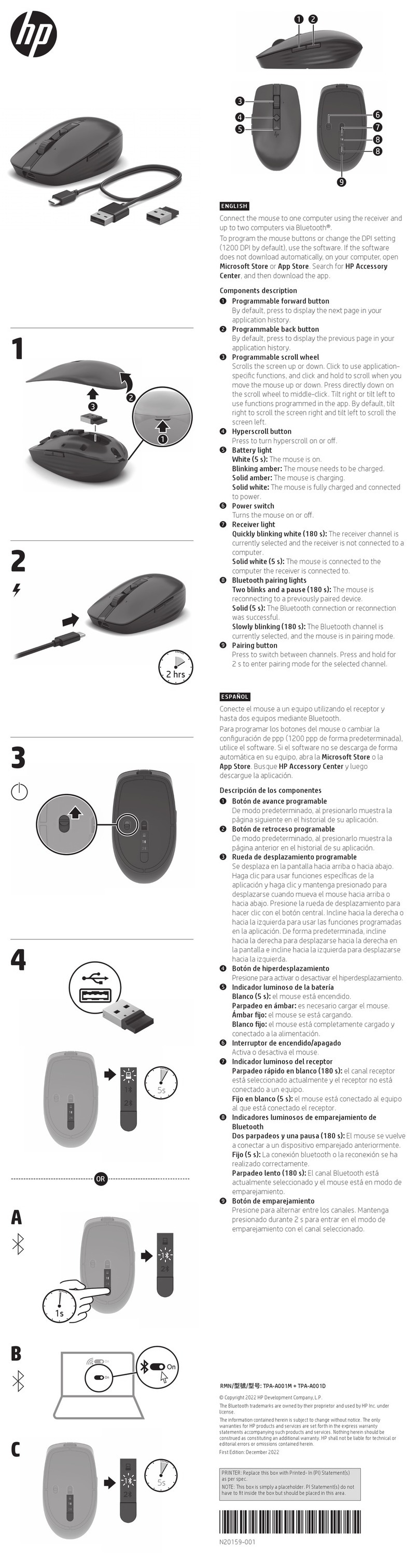 HP TPA-A001M User manual