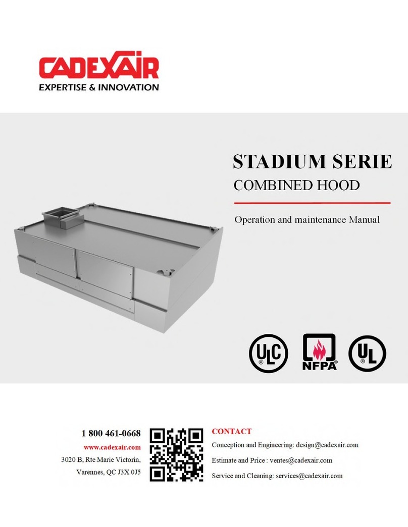 CADEXAIR STADIUM Series Operation and maintenance manual