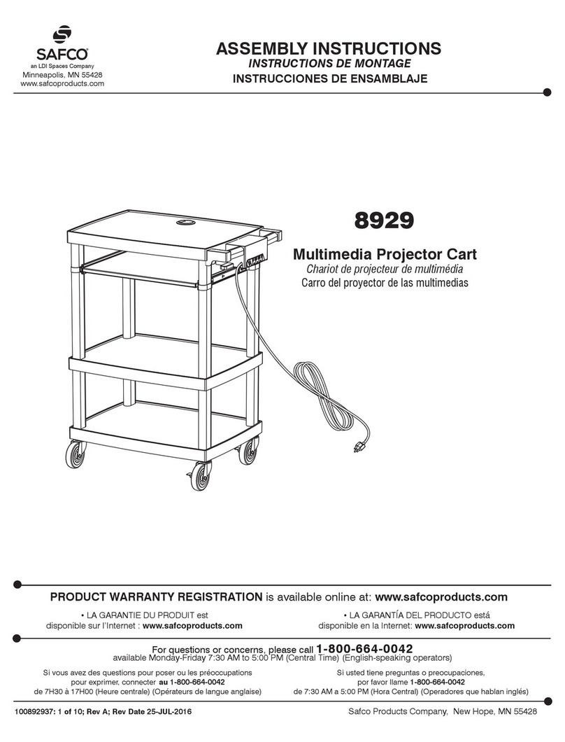 LDI Spaces SAFCO 8929 User manual LDI Spaces SAFCO 8929 User manual