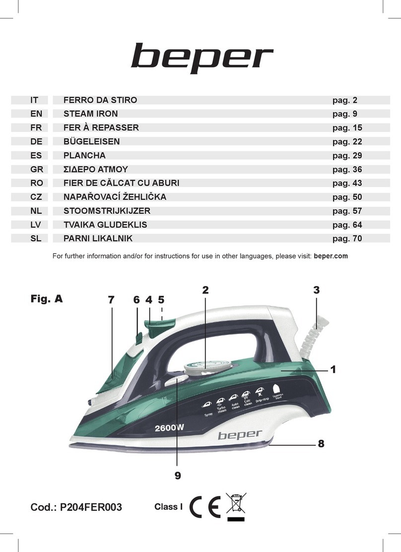 Beper P204FER003 Operating and maintenance manual