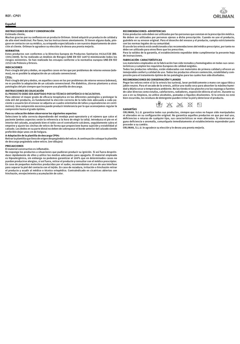 Orliman CP01 User manual