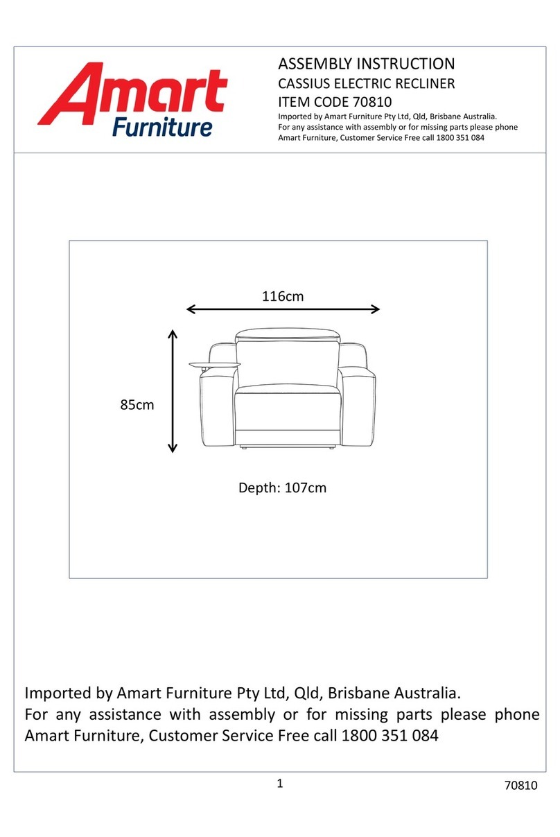 Amart Furniture CASSIUS 70810 Assembly instruction