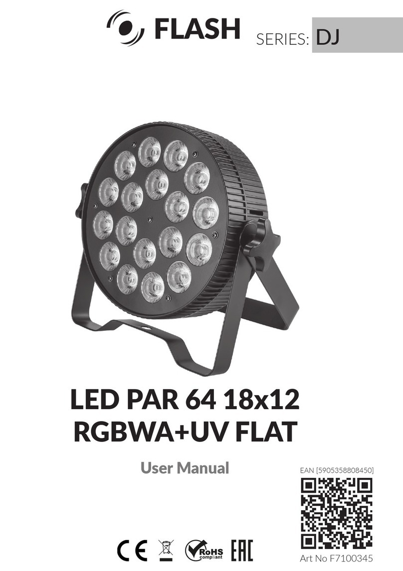 Flash LED PAR 64 18x12 RGBWA+UV FLAT User manual