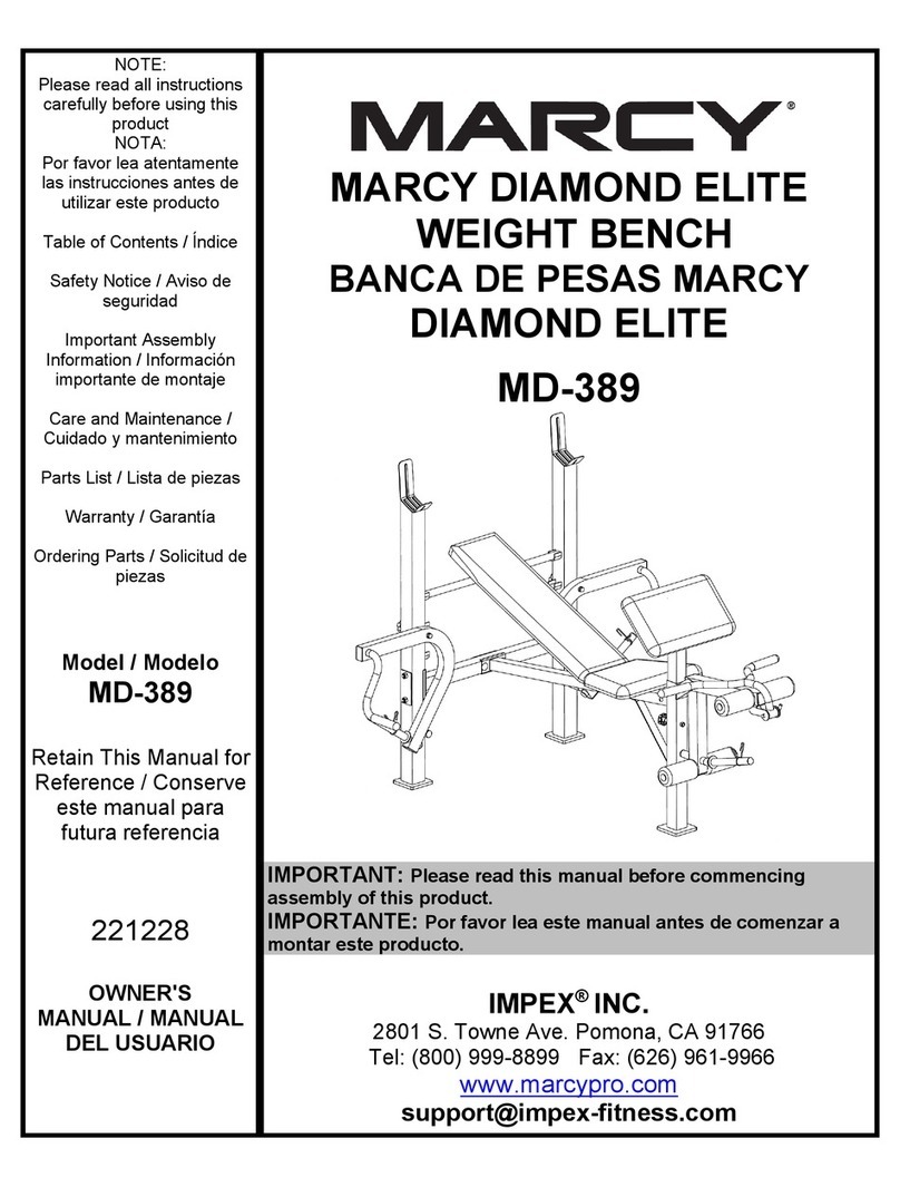 Marcy DIAMOND ELITE MD-389 User manual