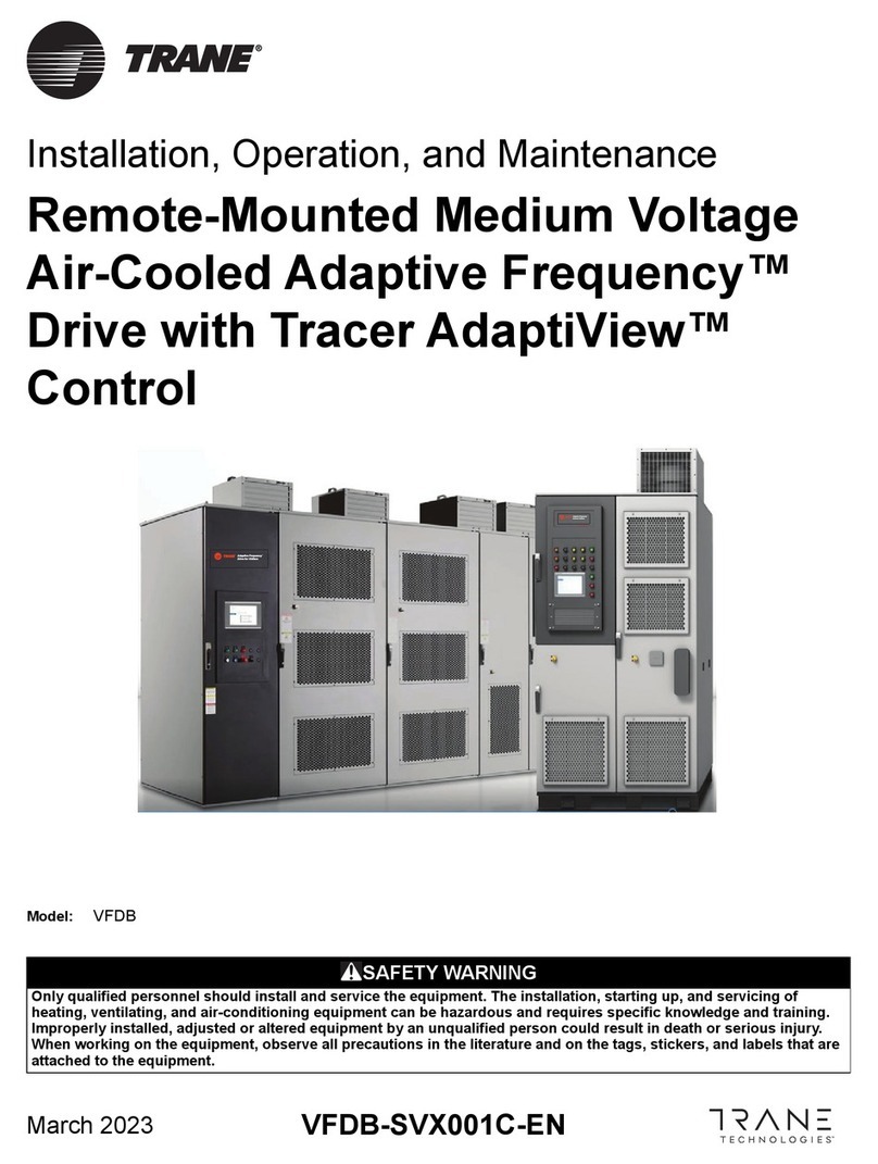 Trane VFDB Installation and operating instructions