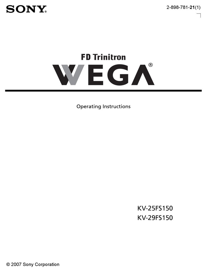 Sony WEGA Trinitron KV-25FS150 User manual