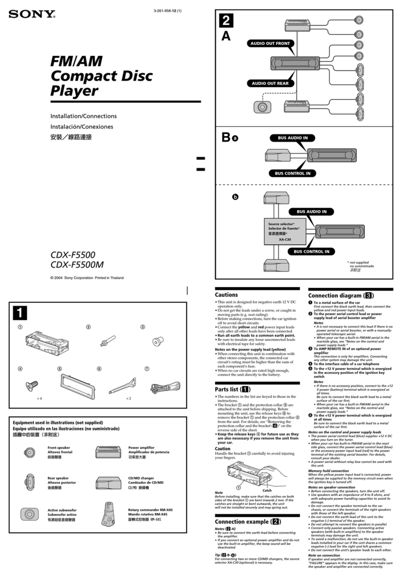 Sony CDX-F5500  (XT-XM1) Product guide