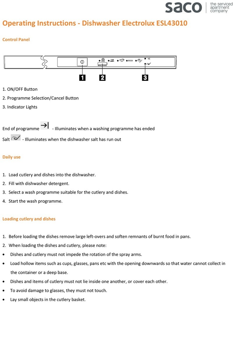 saco Electrolux ESL43010 operating instructions