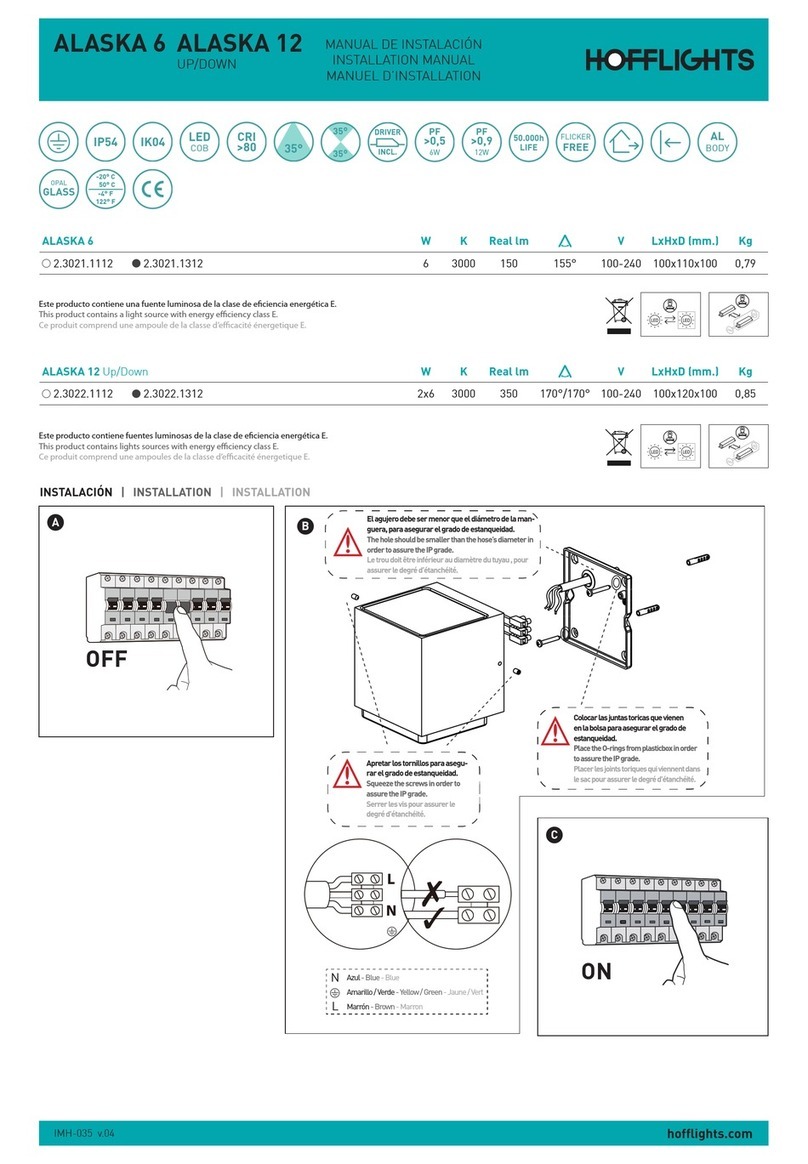HOFFLIGHTS ALASKA 6 installation manual
