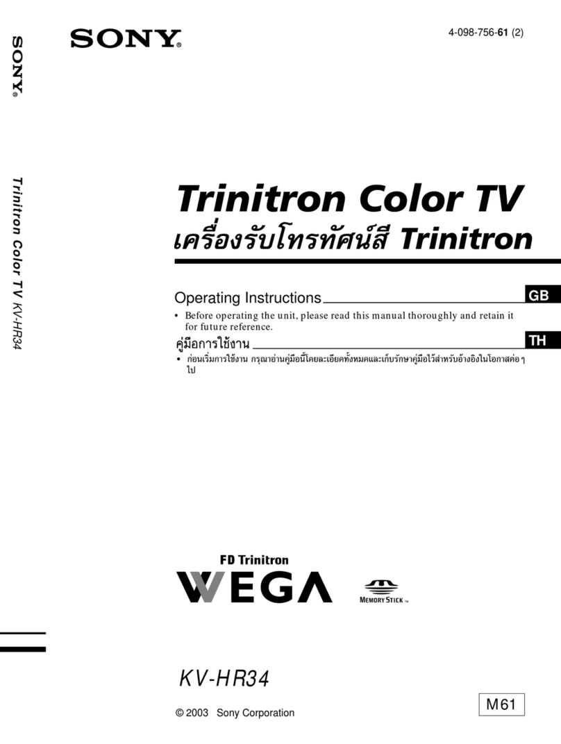 Sony KV-HR34 User manual Sony KV-HR34 User manual