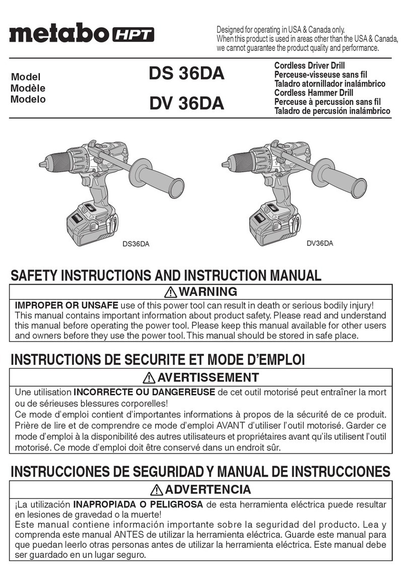 Metabo HPT DV 36DA instruction manual