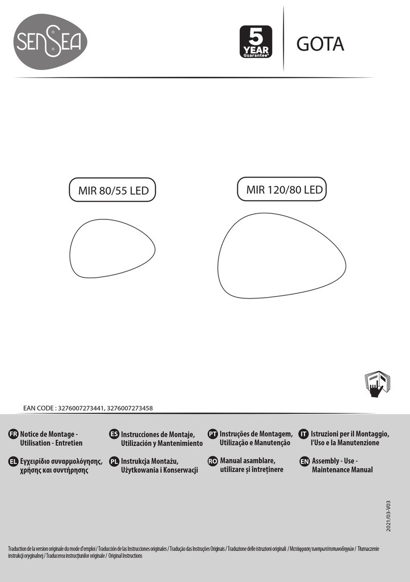 Sensea GOTA MIR 80/55 LED Maintenance manual