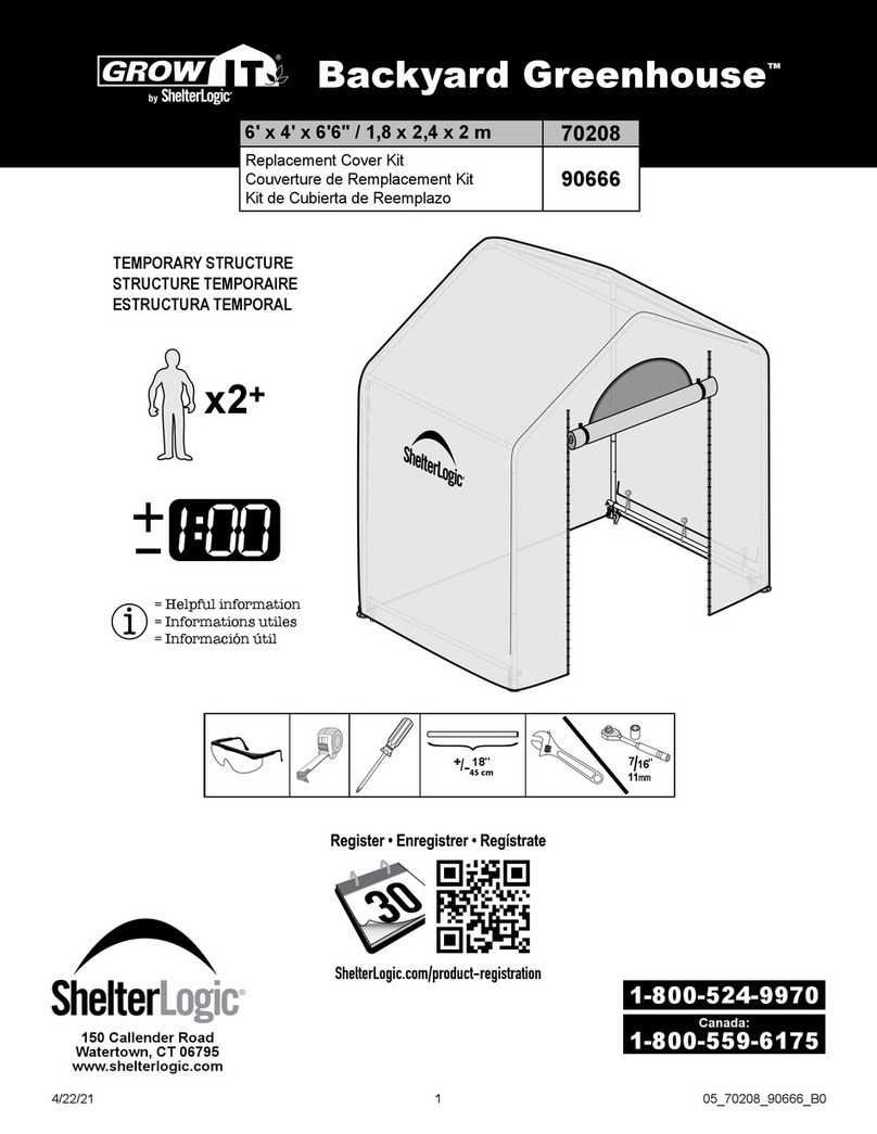ShelterLogic GROW IT Backyard Greenhouse 70208 manual
