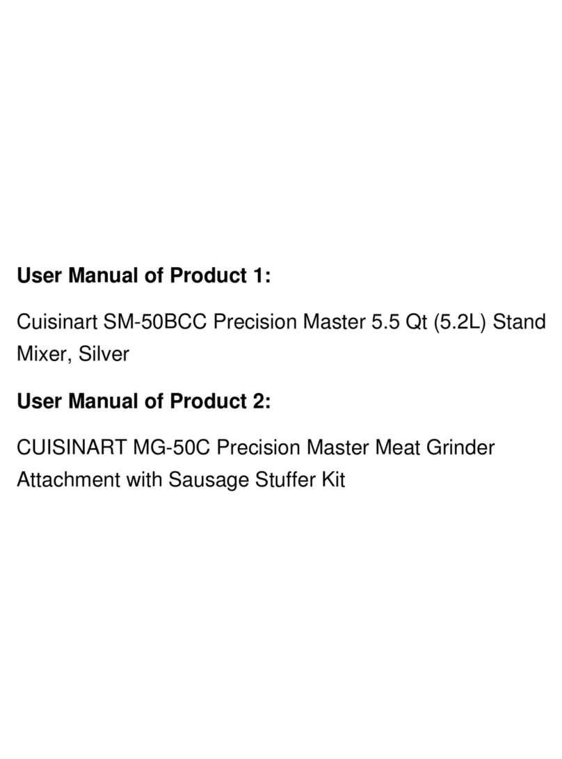 Cuisinart Precision Master SM-50BCC Service manual